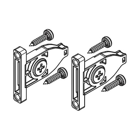 Dtc DW87 Double Wall Drawer System Screw-on Front Fixing Bracket - Sold per Pair HE11011X